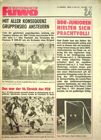 Fuwo Fussballwoche 24/1973