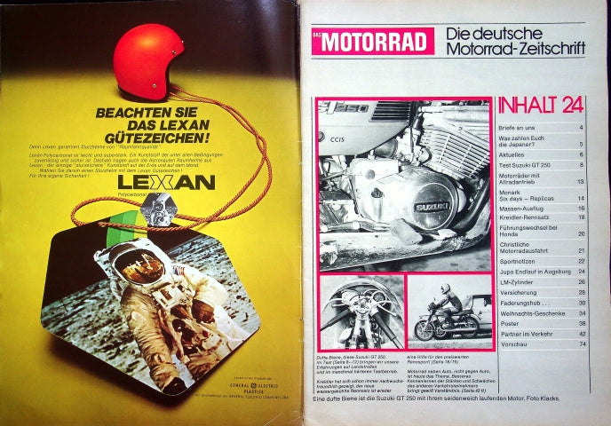 Inhaltsverzeichnis Motorrad 24/1973