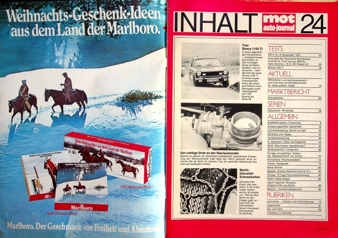 Inhaltsverzeichnis MOT 24/1973