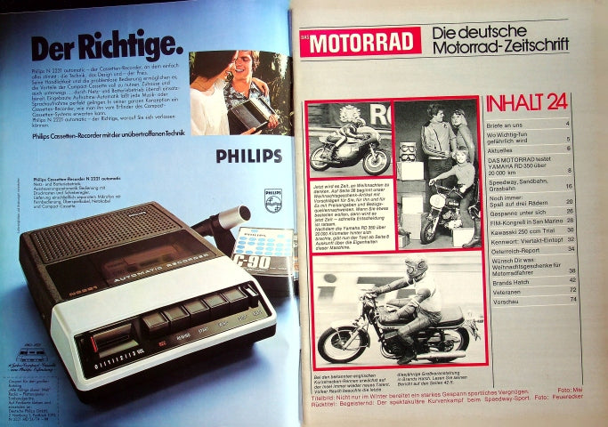 Inhaltsverzeichnis Motorrad 24/1974