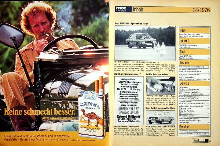 Inhaltsverzeichnis MOT 24/1976