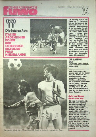 Fuwo Fussballwoche 24/1978