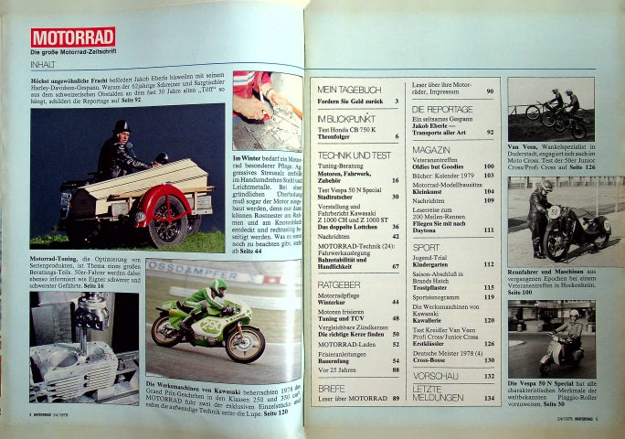 Inhaltsverzeichnis Motorrad 24/1978