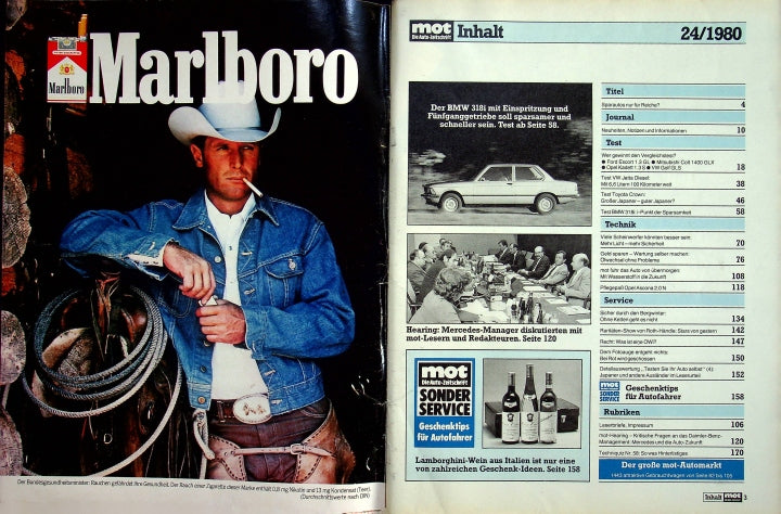Inhaltsverzeichnis MOT 24/1980
