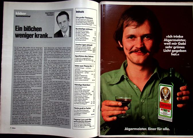 Inhaltsverzeichnis Kicker 24/1980
