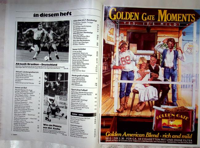 Inhaltsverzeichnis Kicker 24/1982