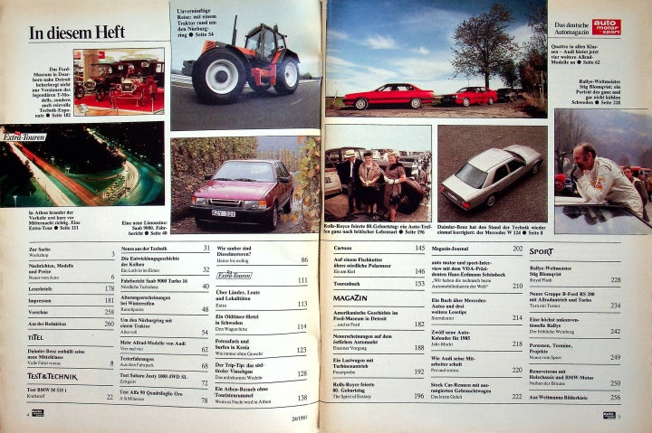 Inhaltsverzeichnis Auto Motor und Sport 24/1984