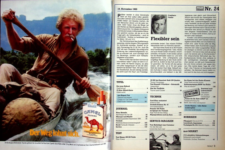 Inhaltsverzeichnis MOT 24/1985