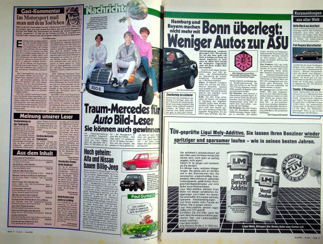 Inhaltsverzeichnis Auto Bild 24/1986