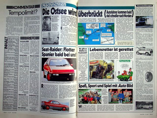 Inhaltsverzeichnis Auto Bild 24/1987