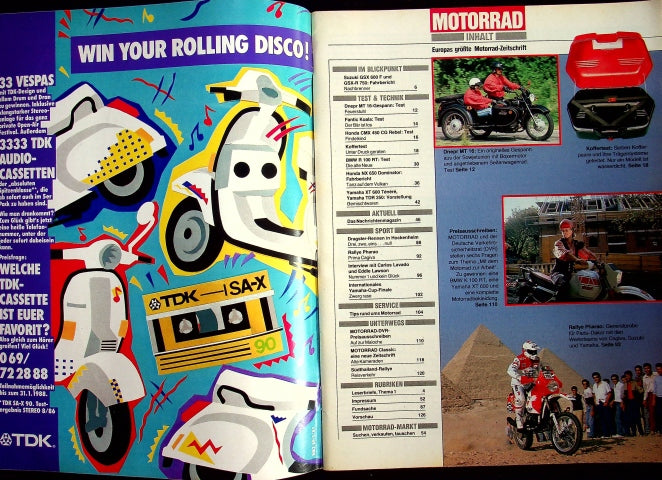 Inhaltsverzeichnis Motorrad 24/1987