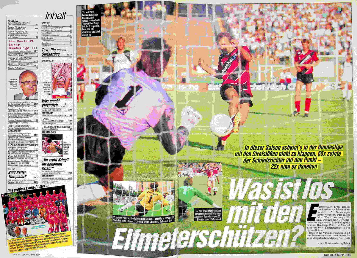 Inhaltsverzeichnis Sport Bild 24/1989