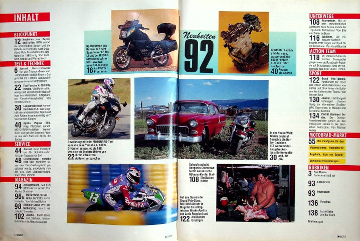 Inhaltsverzeichnis Motorrad 24/1991
