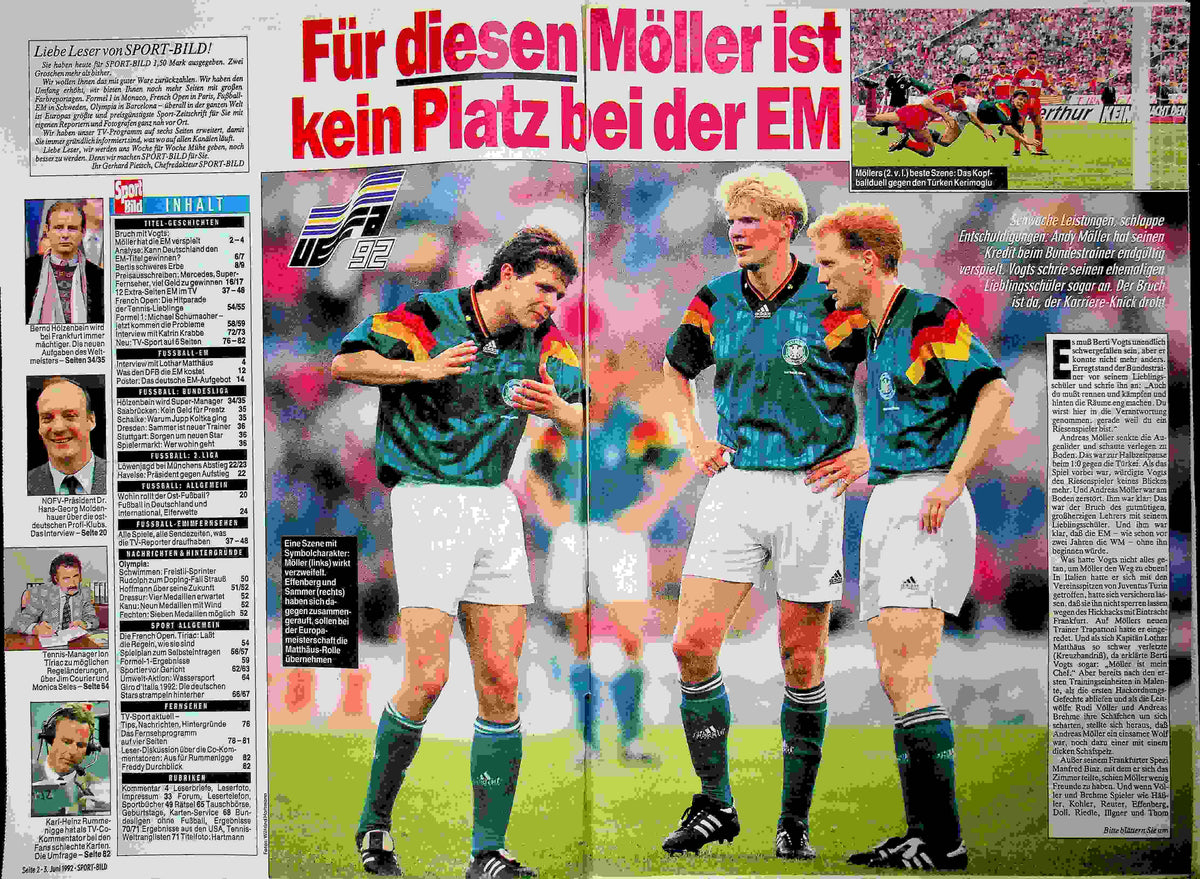 Inhaltsverzeichnis Sport Bild 24/1992