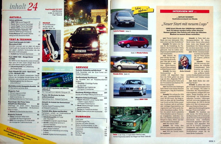 Inhaltsverzeichnis MOT 24/1994