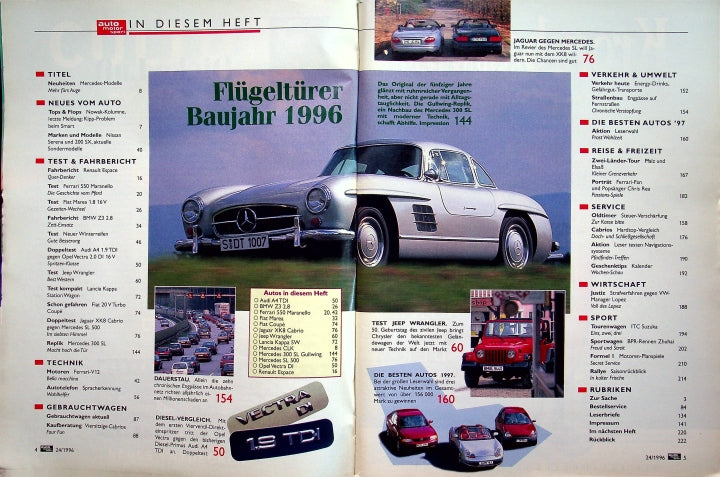 Inhaltsverzeichnis Auto Motor und Sport 24/1996