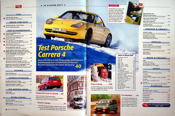 Inhaltsverzeichnis Auto Motor und Sport 24/1998