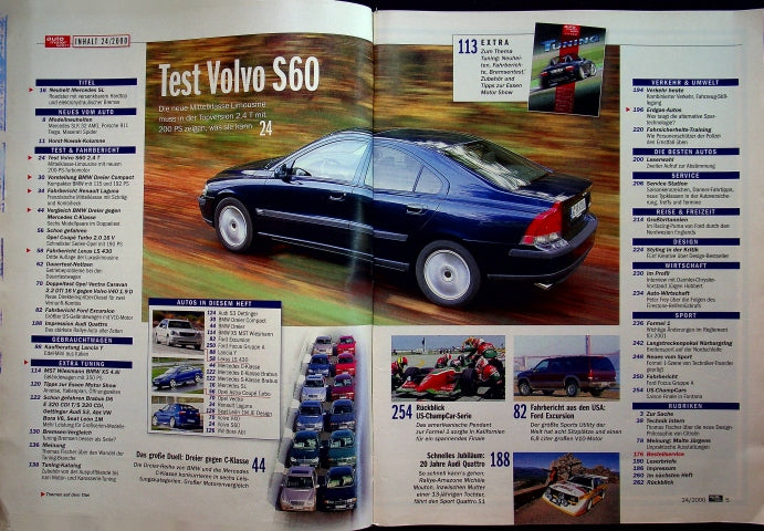 Inhaltsverzeichnis Auto Motor und Sport 24/2000