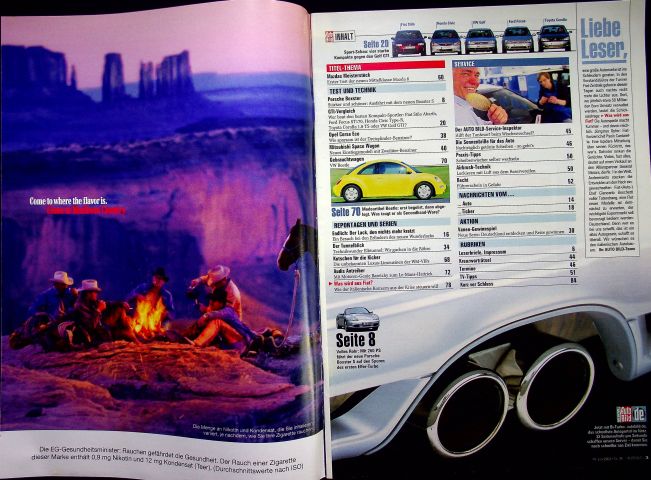 Inhaltsverzeichnis Auto Bild 24/2002
