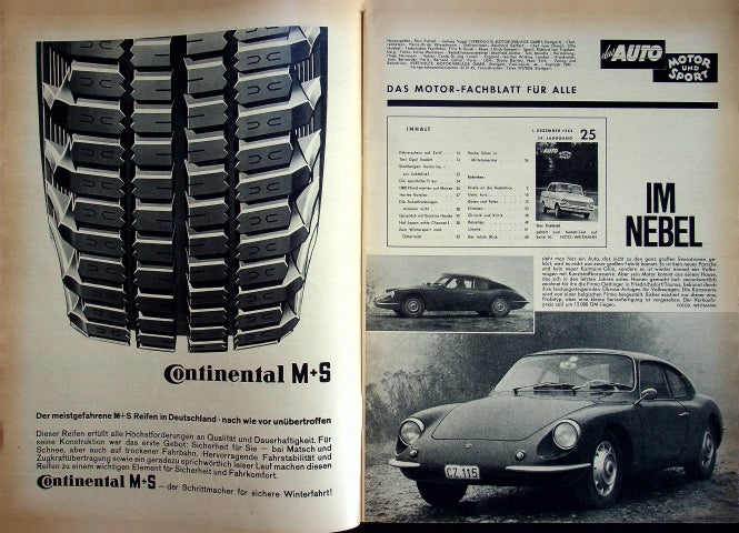 Inhaltsverzeichnis Auto Motor und Sport 25/1962