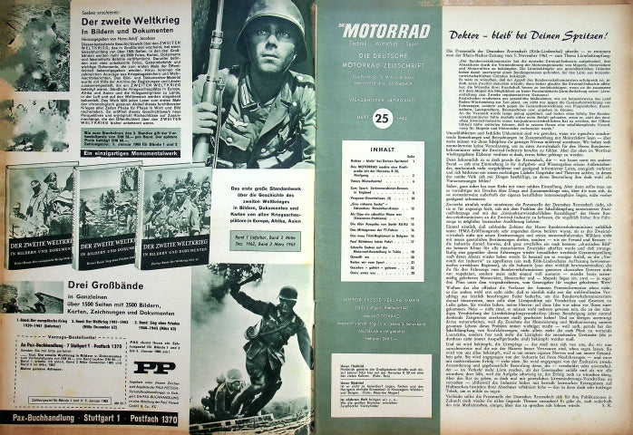 Inhaltsverzeichnis Motorrad 25/1962