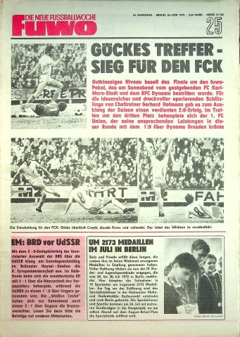 Fuwo Fussballwoche 25/1972