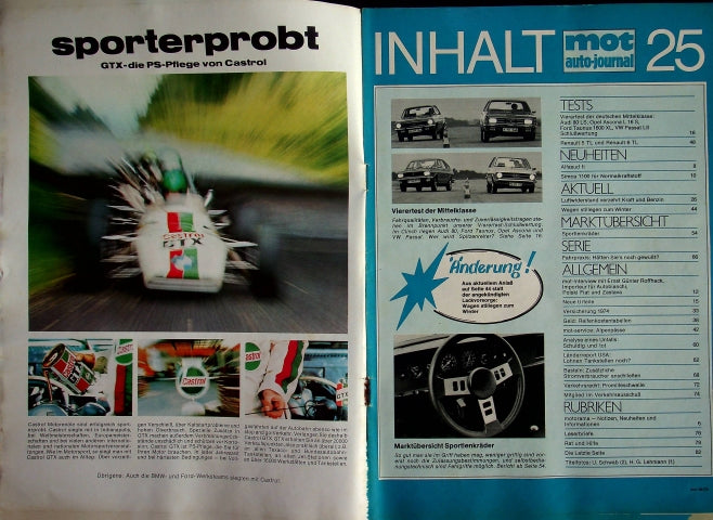 Inhaltsverzeichnis MOT 25/1973