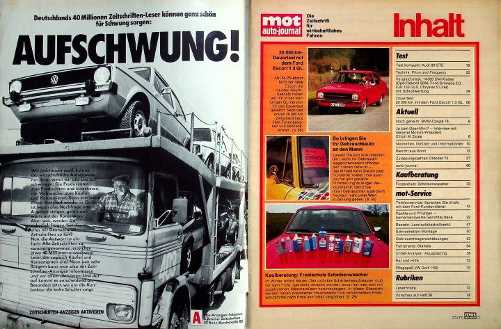 Inhaltsverzeichnis MOT 25/1975