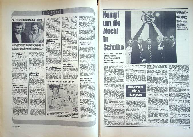Inhaltsverzeichnis Kicker 25/1977