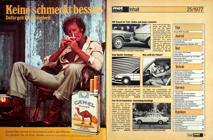 Inhaltsverzeichnis MOT 25/1977