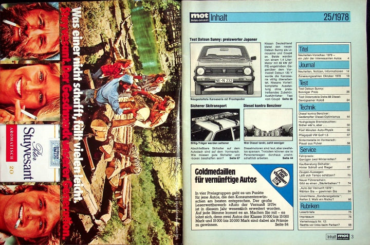 Inhaltsverzeichnis MOT 25/1978