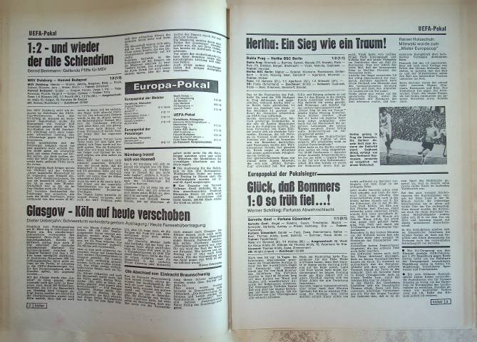 Inhaltsverzeichnis Kicker 25/1979