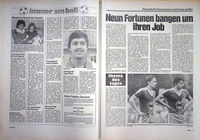 Inhaltsverzeichnis Kicker 25/1981