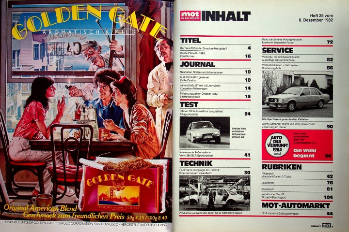 Inhaltsverzeichnis MOT 25/1982