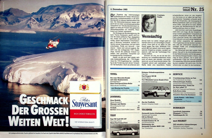 Inhaltsverzeichnis MOT 25/1985