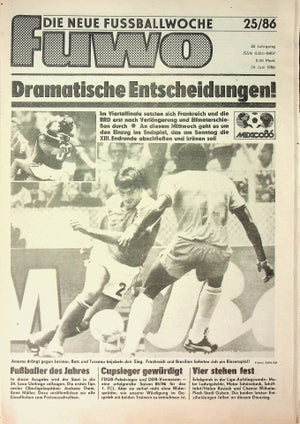 Fuwo Fussballwoche 25/1986