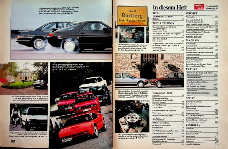 Inhaltsverzeichnis Auto Motor und Sport 25/1986
