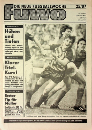 Fuwo Fussballwoche 25/1987
