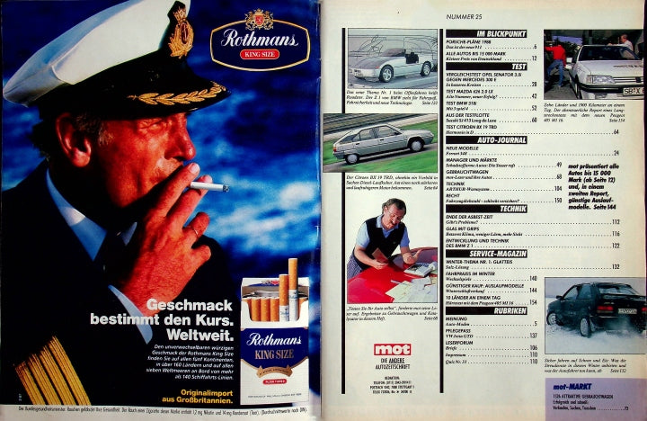 Inhaltsverzeichnis MOT 25/1987