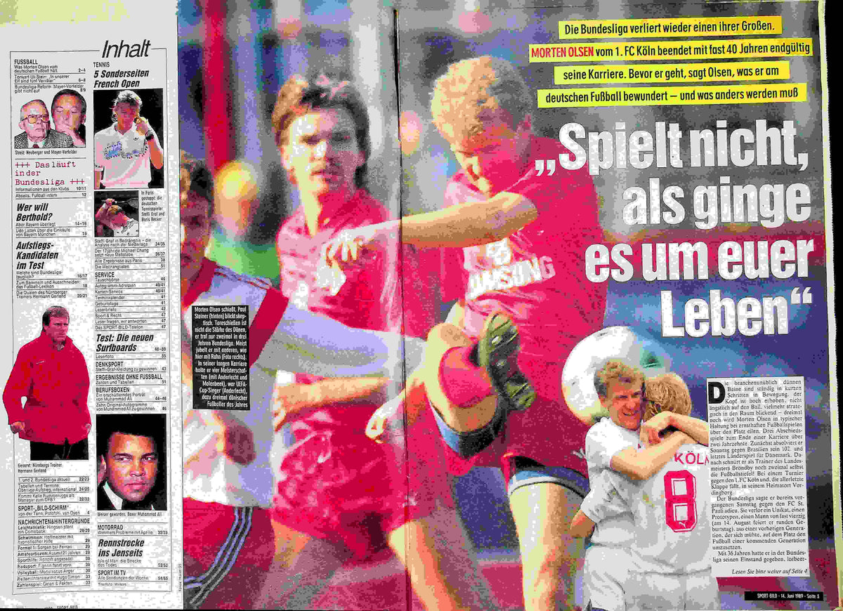 Inhaltsverzeichnis Sport Bild 25/1989