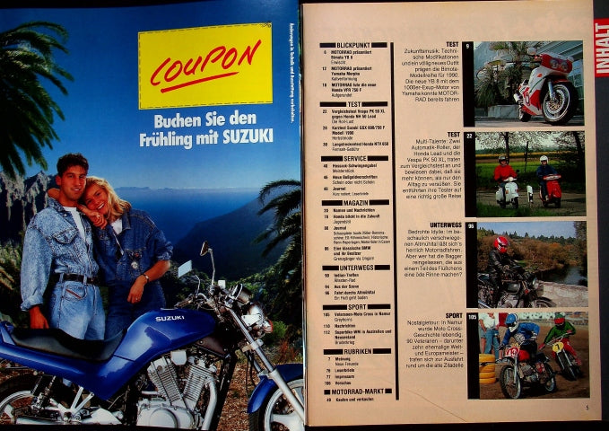 Inhaltsverzeichnis Motorrad 25/1989