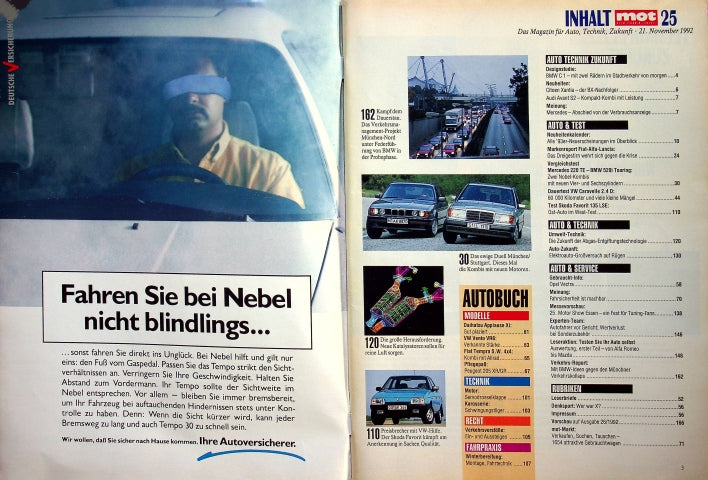 Inhaltsverzeichnis MOT 25/1992