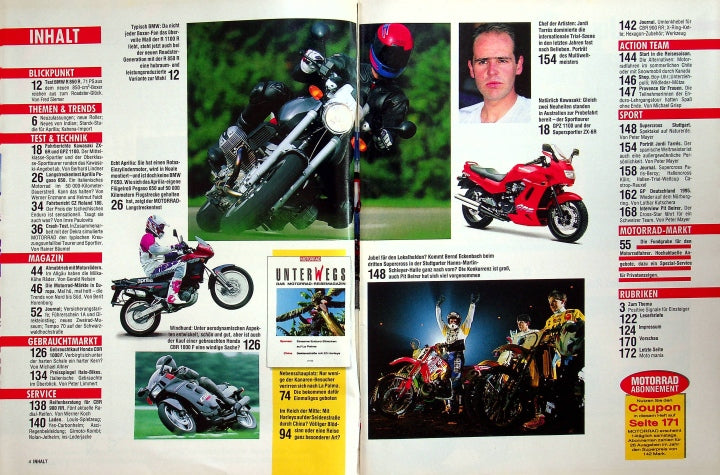 Inhaltsverzeichnis Motorrad 25/1994