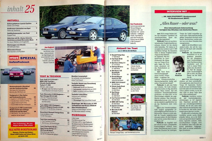 Inhaltsverzeichnis MOT 25/1995