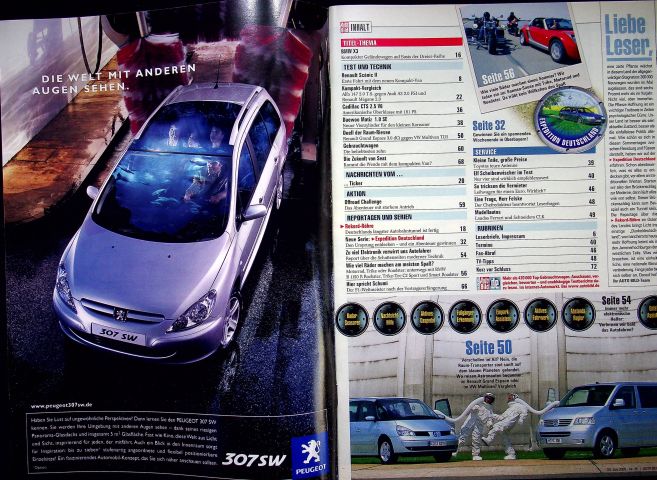 Inhaltsverzeichnis Auto Bild 25/2003
