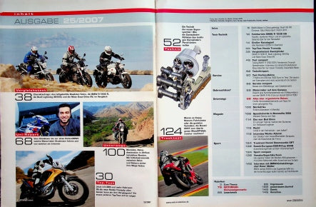 Inhaltsverzeichnis Motorrad 25/2007