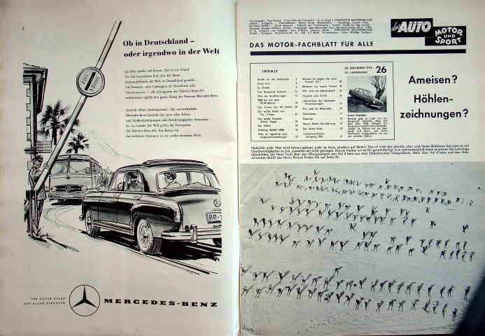 Inhaltsverzeichnis Auto Motor und Sport 26/1958