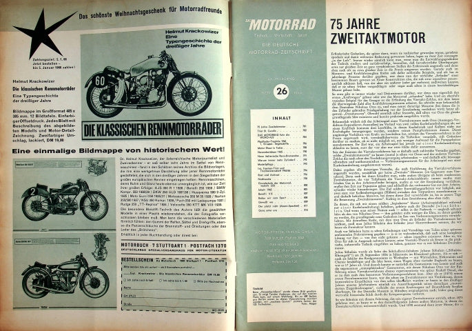 Inhaltsverzeichnis Motorrad 26/1965