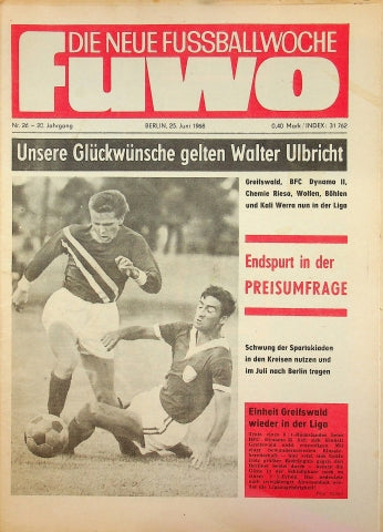 Fuwo Fussballwoche 26/1968