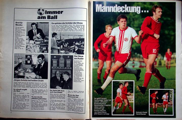 Inhaltsverzeichnis Kicker 26/1970